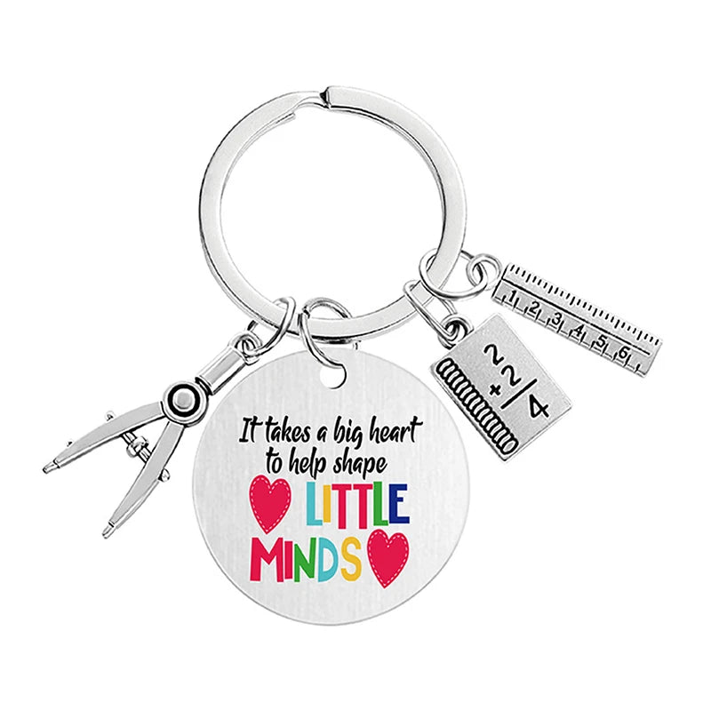 Teacher Key Chain Thank You Teacher Text Popular Pendant Key Chain Teachers'Day Pendant Gifts For Teachers