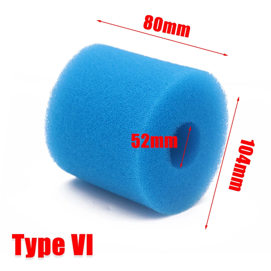 3pcs Blue Filter Sponge For Intex Type I/II/VI/D Washable Swimming Pool Filter Sponge Reusable Foam Cleaner Tub Filter Parts