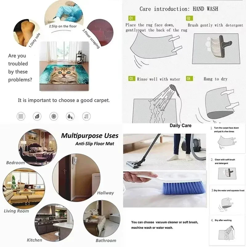 Christmas Tree Santa Claus Elk Christmas Entry Door Floor Mat Festive Decorations Carpet Bathroom Anti-slip Mat Entrance Doormat