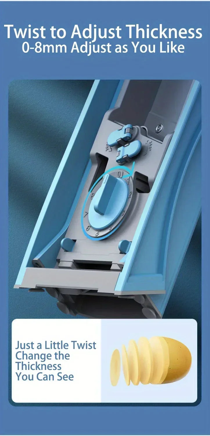 1 Multifunctional Vegetable and Fruit Slicer and Grater Set - Efficiently Chop, Grate and Slice Potatoes and More Kitchen Tools