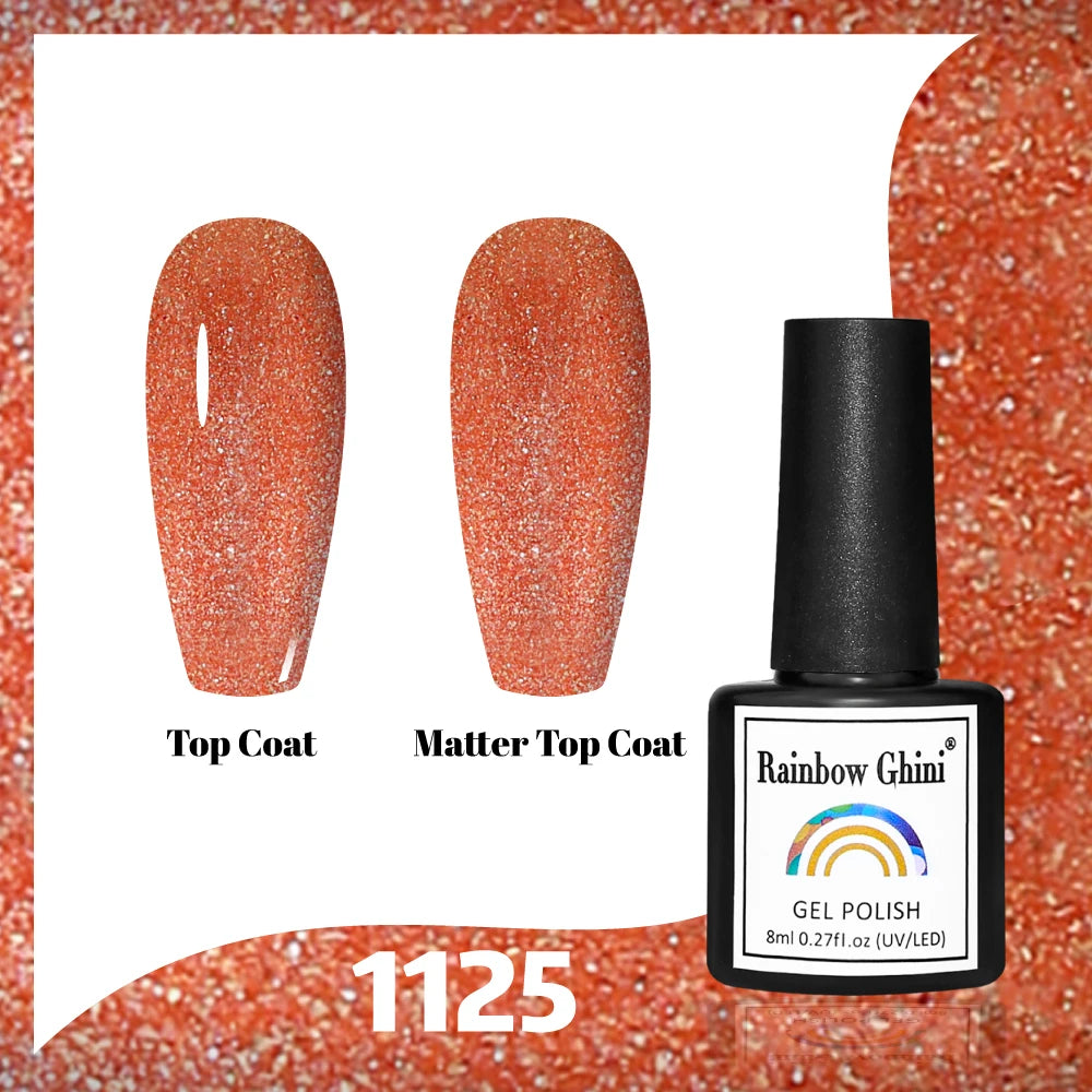 Gel Vernis à ongles semis permanents Paillettes 8Ml 150 couleurs