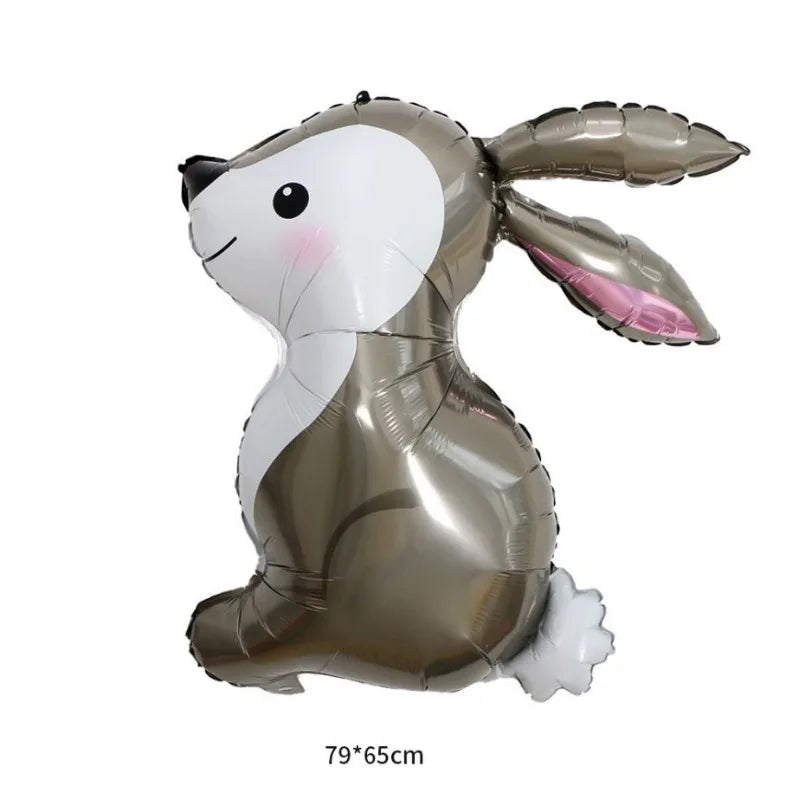 8 قطع من بالونات رقائق معدنية على شكل حيوانات الغابة، بالونات غزال وبومة وراكون وسنجاب، بالونات هيليوم على شكل حيوانات، هدية عيد الشكر