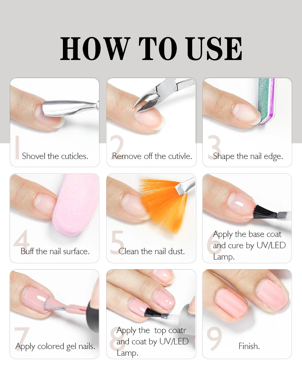 Gel Vernis à ongles semis permanents Paillettes 8Ml 150 couleurs