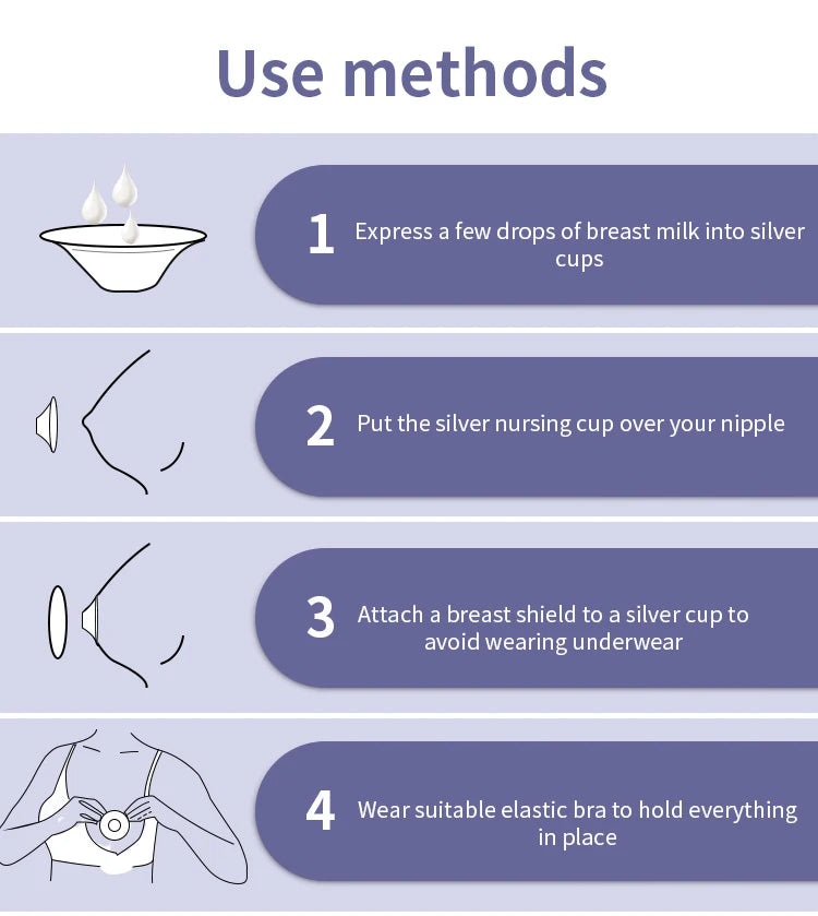 999 Silver Nursing Cups – Silver Nipple Shields for Breastfeeding Nipple cover Protector for Breastfeeding - Nipple Shield