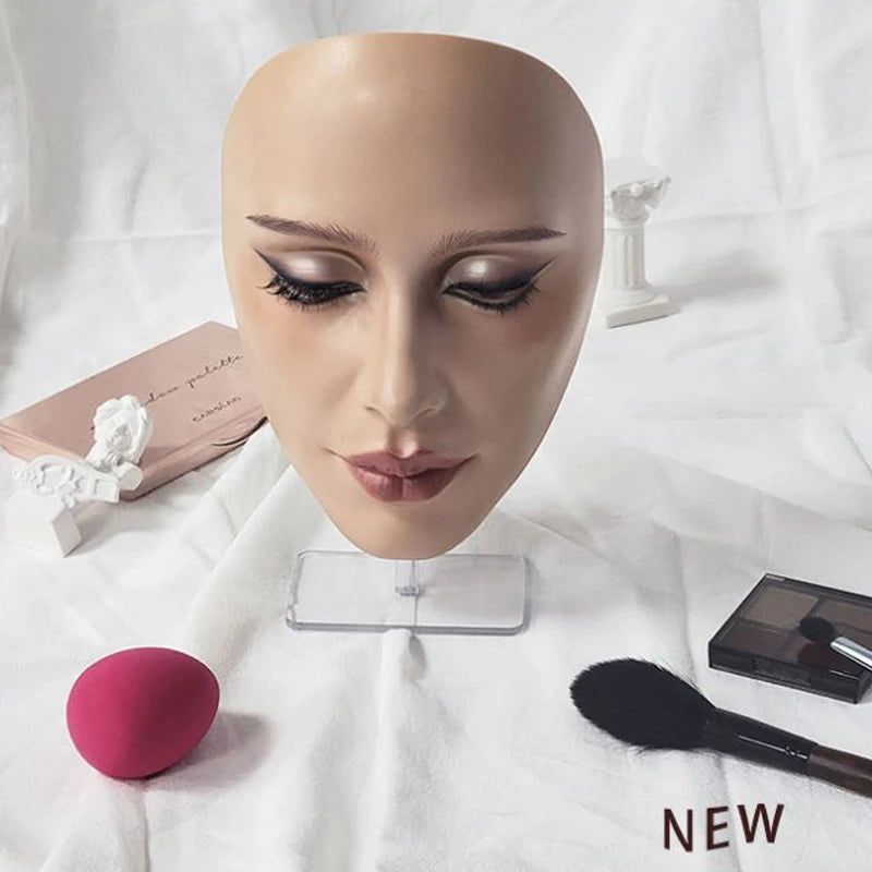 Maquillage Plein visage Pratique Modèle 5D Silicone Bionique Peau Mannequin Œil sourcil Cils Ombre à paupières pour débutant Maquilleur