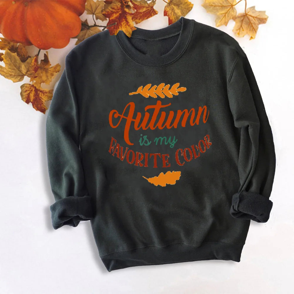 Just A Girl Who Loves Fall Sweatshirt Thankful Grateful Blessed Hoodie Women Fashion Thanksgiving Pullover Top Halloween Clothes