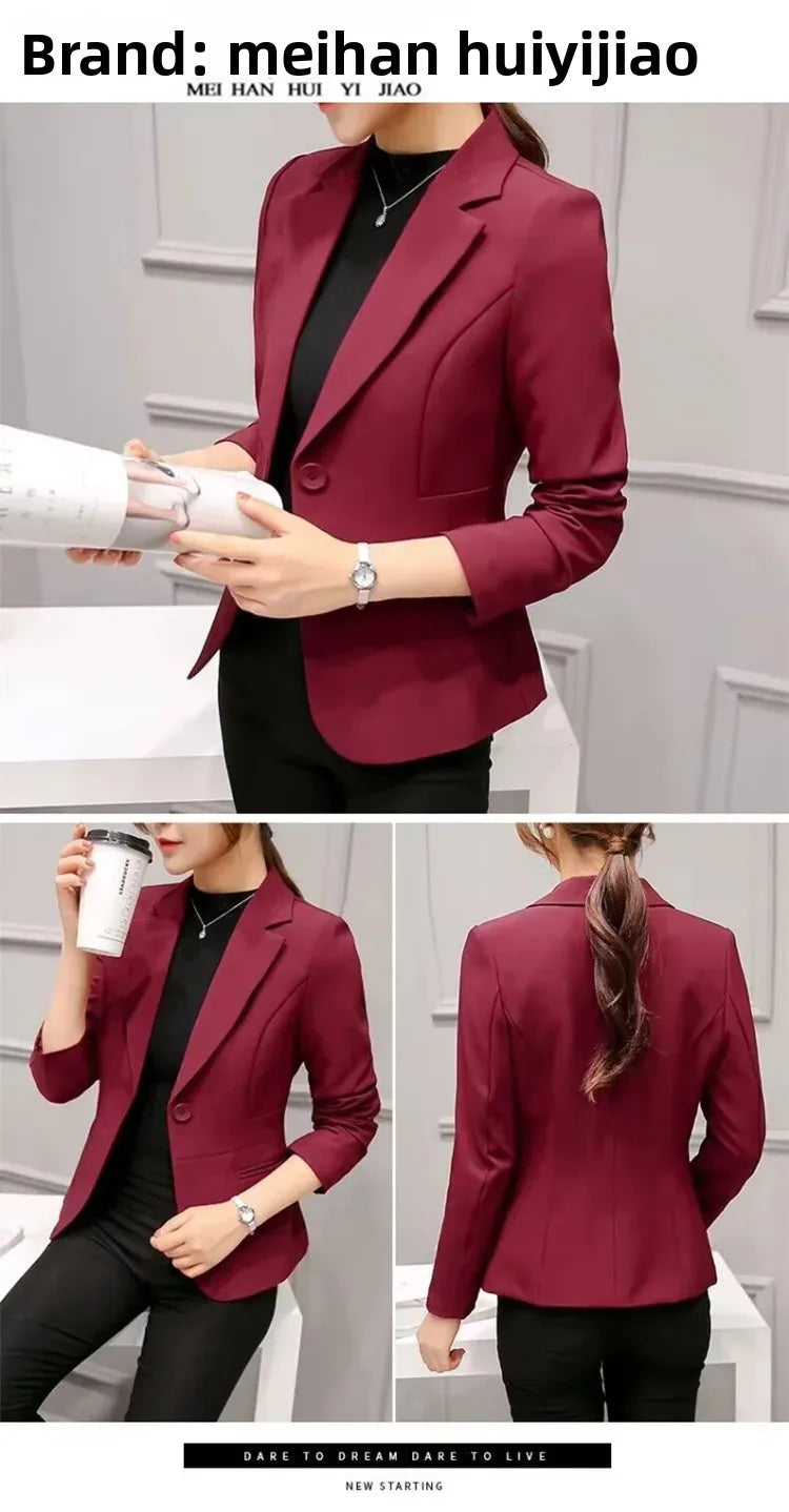 Slim Fit Women's Business Jacket Commuter StyleSmall Size Office Goddess Suit Top Casual ElegantChinese Fashion Coat