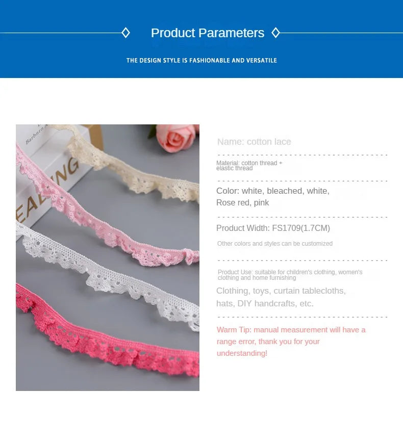 Accessoires de couture en dentelle Matériel de tissu pour Broderie Artisanat