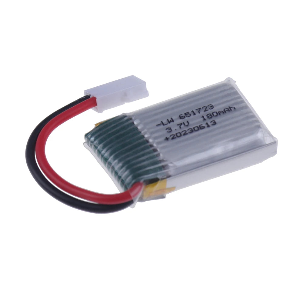 For JJRC H8 Mini 3.7v 180mah Lipo Battery For H2 H48 U207 RC Quadcopter Spare parts 651723 3.7v Battery for RC Helicopter Toys