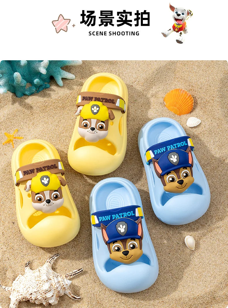 PAW Patrol Cartoon Anime Slippers Chase Cute Cool Anti slip and shock-absorbing EVA soft Slippers Beach Outdoor Boys Girls Gifts