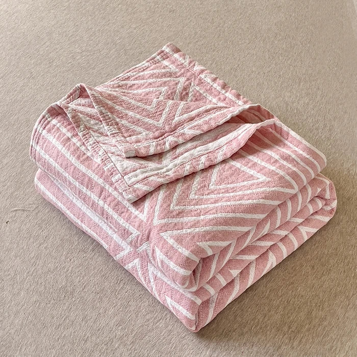 2025 Japanese-style cotton washed cotton towel quilt, three-layer gauze thin summer cool quilt, office nap blanket, sofa blanket