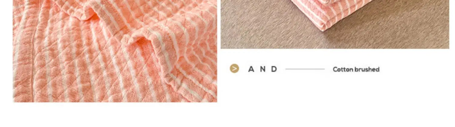 2025 Japanese-style cotton washed cotton towel quilt, three-layer gauze thin summer cool quilt, office nap blanket, sofa blanket