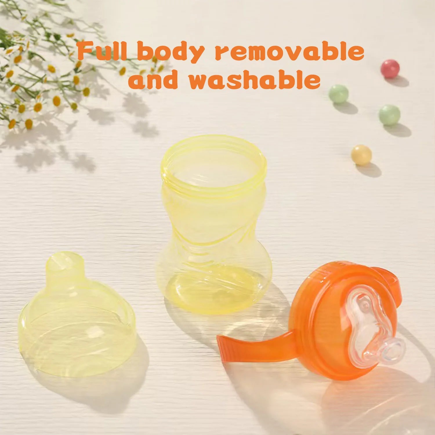 270ml children learn to drink cup anti bucking duck mouth cup baby more than one year old direct drinking milk cup