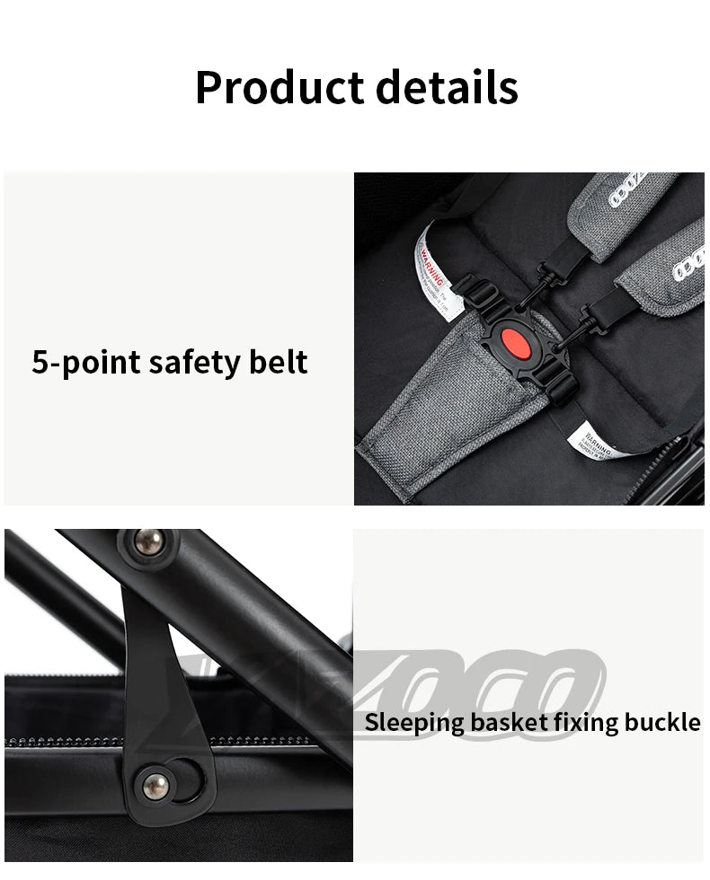 عربة أطفال 3 في 1، عربة أطفال بأربع عجلات، سيارة أطفال 2 في 1، عربات أطفال خفيفة الوزن، عربات أطفال متعددة الوظائف، عربة أطفال، بوشيت