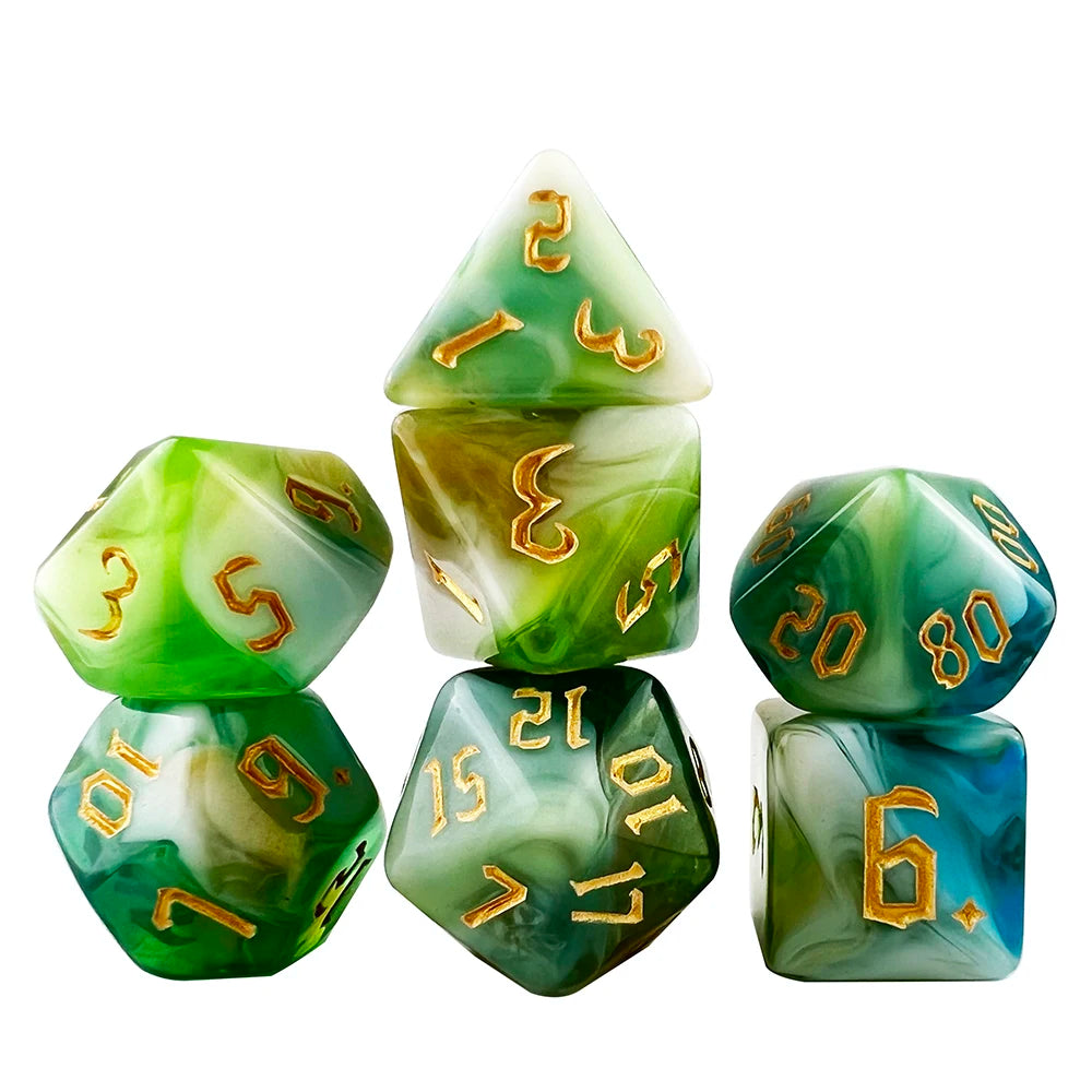 Polyhedral Multi-Color Game Dice 7pcs/set for DNDGame Dungeon Dragons Table Board Roll Playing Games
