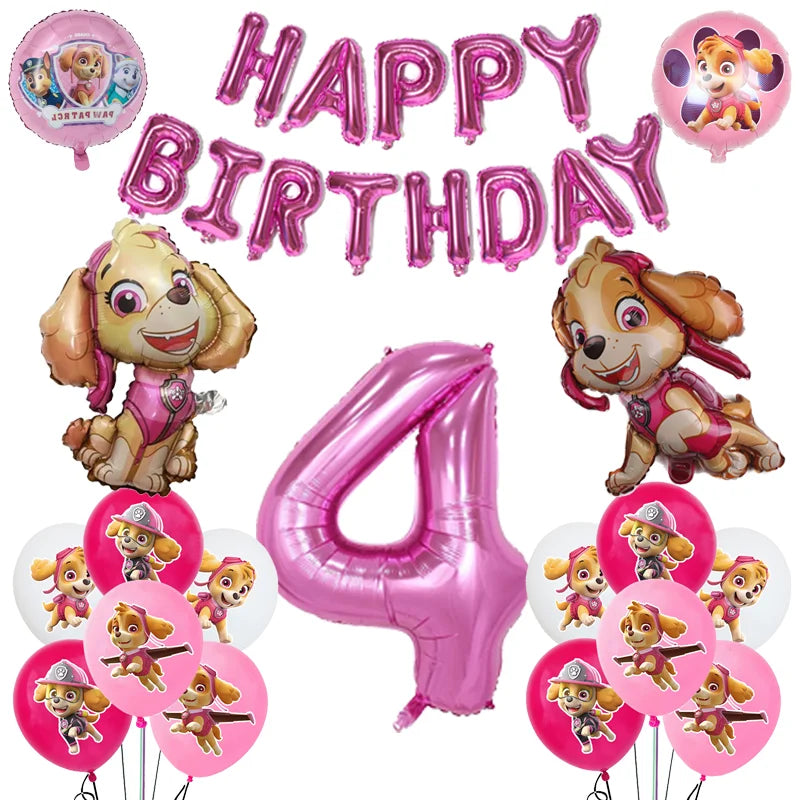 Paw Patrol Birthday Decorations Dogs Skye Disposable Tableware Party Package Tablecloth Kids Favor Childrens Party Supplies