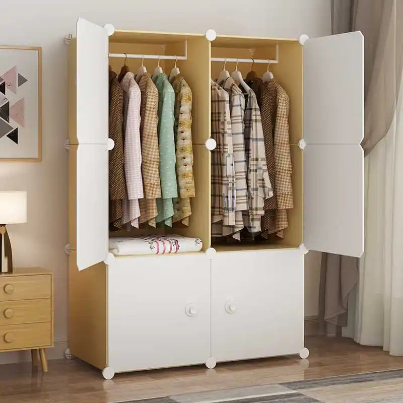 Armoire européenne, organisateur d'assemblage Simple, petite étagère de garde-robe, boîte de rangement en plastique pour enfants, placard de chambre à coucher, rangement Portable