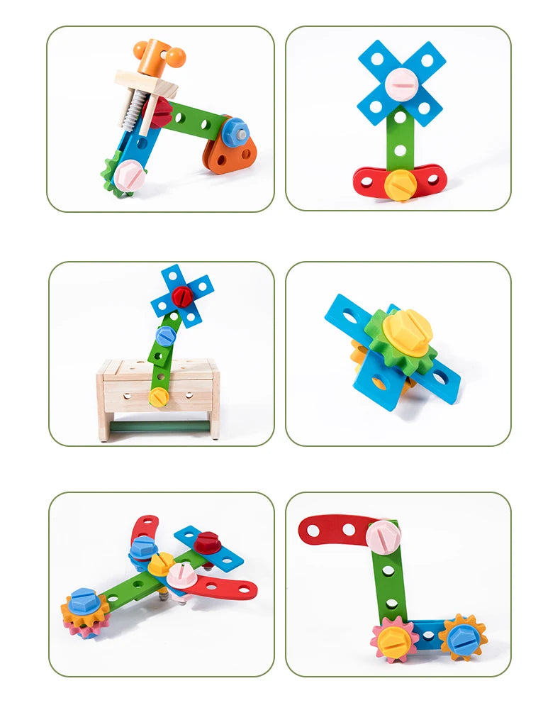 Wooden Tool Set For Kids Toys Montessori Toys Workbench Construction Toys Educational Toys For Christmas Birthday Gifts For Boys