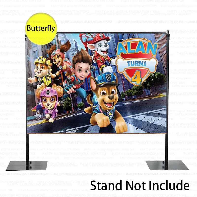 Halloween Paw Patrol Dogs Rescue Chase Marshall Skye Boys Backdrop Girls Birthday Party Decor Baby Shower Background Banner