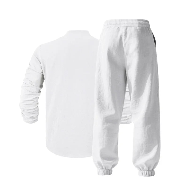 Ensemble en lin lâche américaine Automne