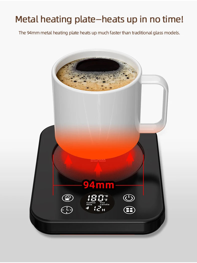 36W Coffee Mug Warmer Cup Heater Heating Pad Electric Hot Plate 9 Gear Temperature Warmer Coaster For Milk Tea Water 220V