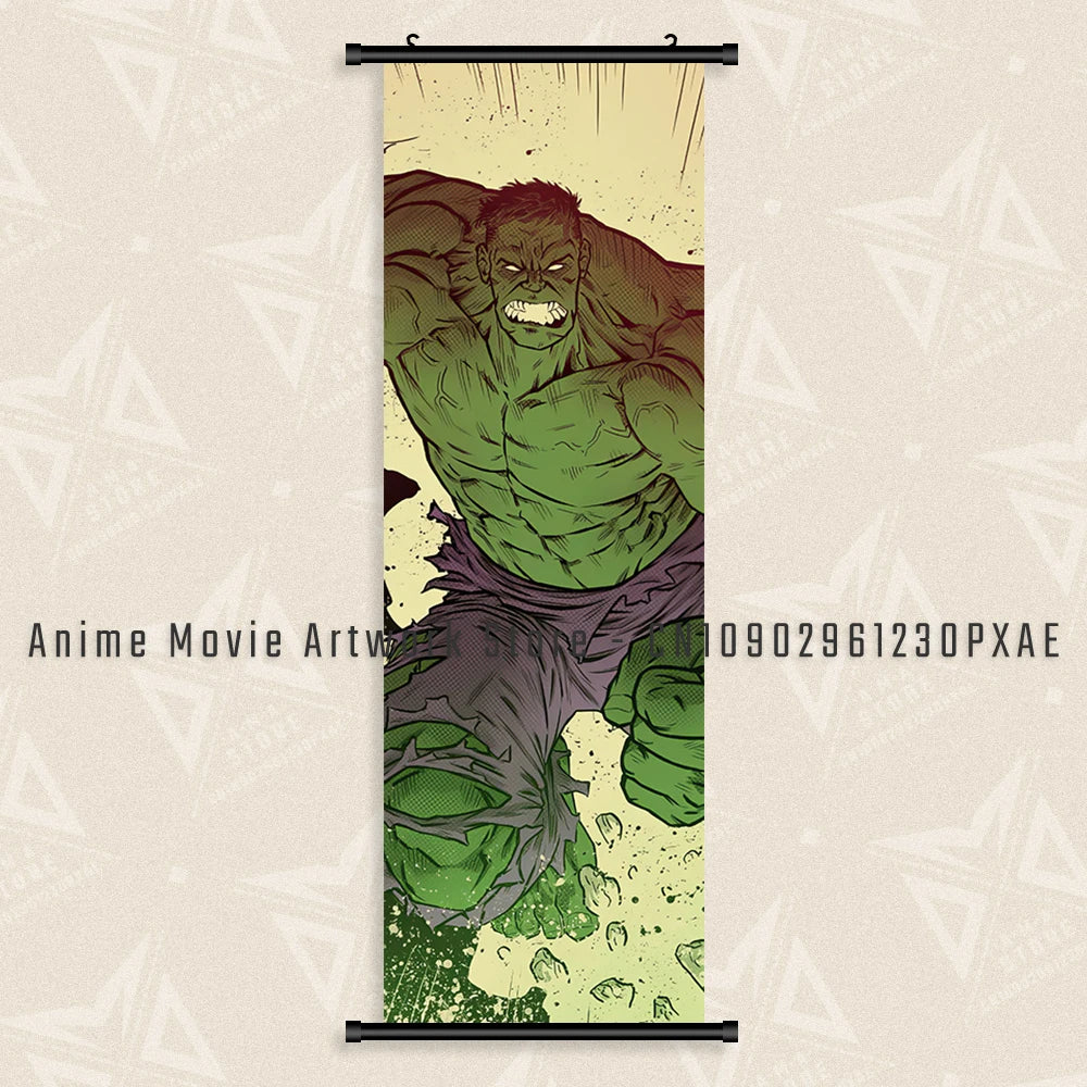 Marvel The Avengers Wall Art Scrolls Pictures Movie Characters Poster Hanging Painting Iron Man Canvas Print Home Decor Mural