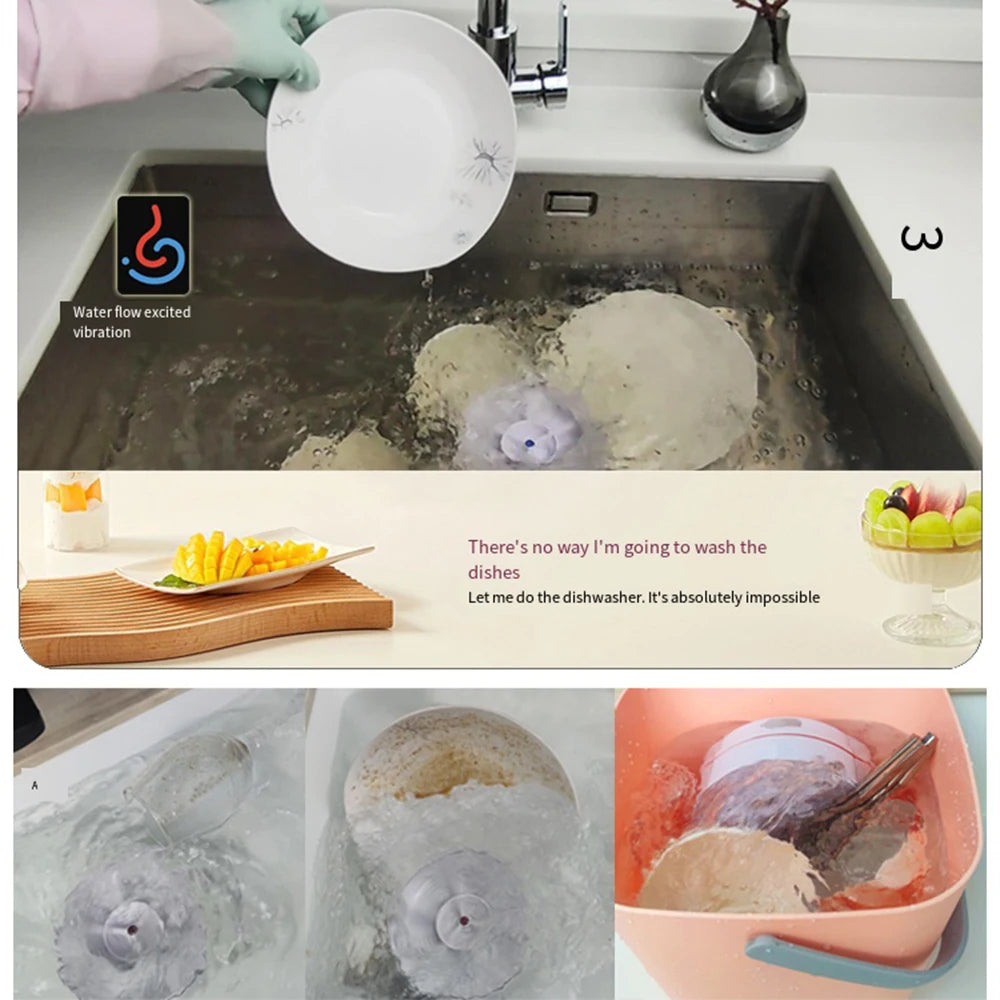 Kitchen Wireless Mini Dishwashers USB Ultrasonic Sink Fruit Vegetable Dish Washer Electric Portable Washing Machines 식기세척기