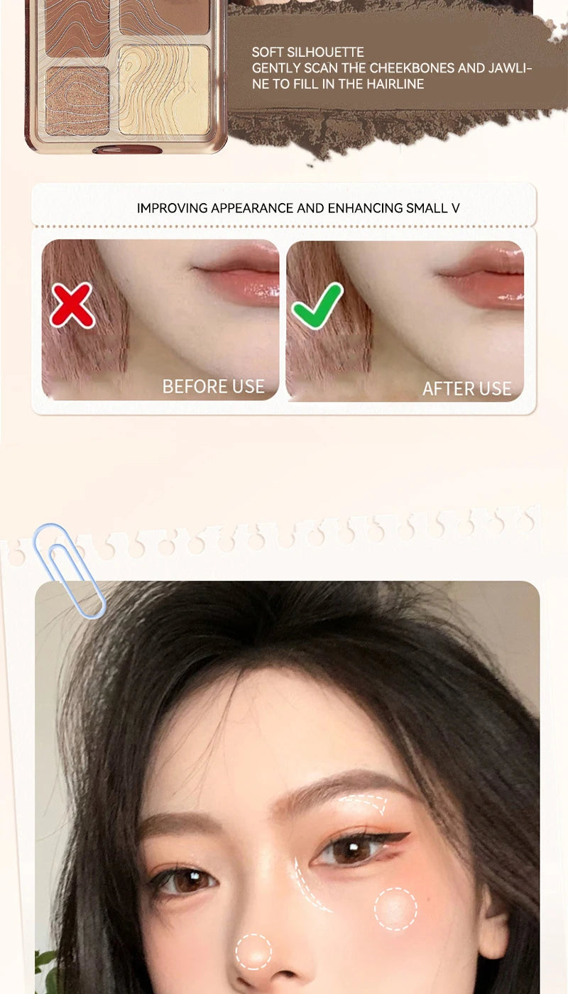 Palette de contour 4 couleurs MAFFICK : éclaircissant mat