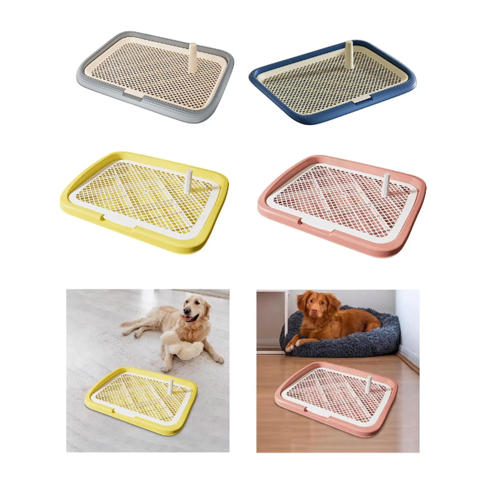 Mesh Grids Toilet Reusable Indoor Outdoor Splashproof Puppy Pee Pad Holder Training Tray Dog Potty for Dogs and Cats Puppy