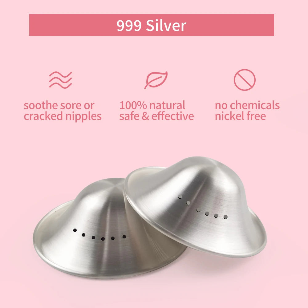 999 Silver Nursing Cups – Silver Nipple Shields for Breastfeeding Nipple cover Protector for Breastfeeding - Nipple Shield
