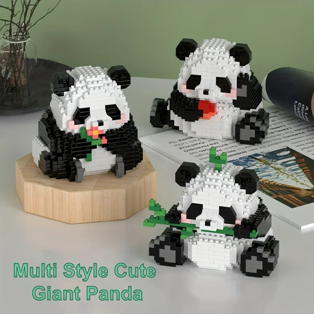 Cute Panda Building Blocks: Creative Series Educational Toy For Model Decoration Halloween/Thanksgiving Day/Christmas gift