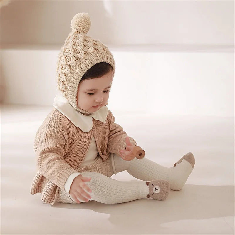 Lawadka Winter Toddler Baby Knee High Socks For Girls Boys Thick Warm Soft Newborn Long Sock Fashion Cartoon Stockings 0-5Years