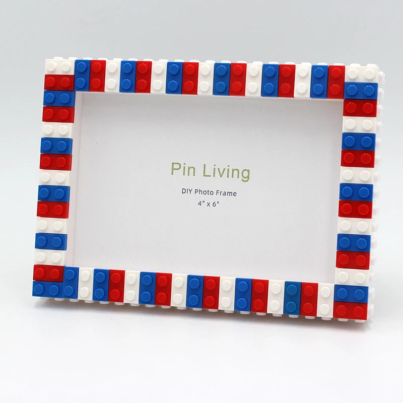Pinliving DIY Spider Color Building Blocks Photo Frame ,Handmade Creative Activity Gift,Picture Frame For Home Decoration