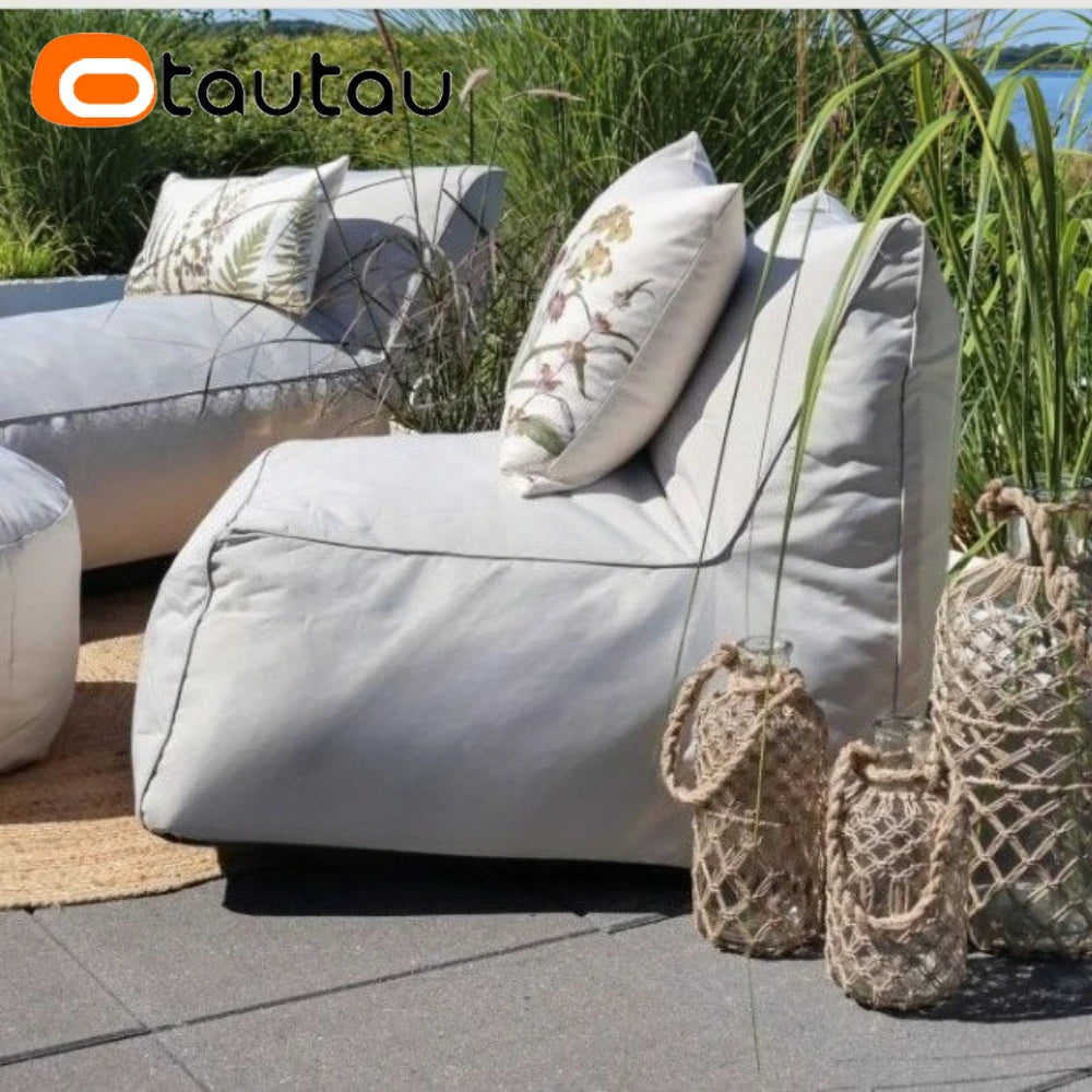 OTAUTAU Outdoor Oxford Bean Bag Lounger Cover Swim Pool Float Sofa Bed Pouf SF508【No Filler!Need To Buy Filler By Yourself !】