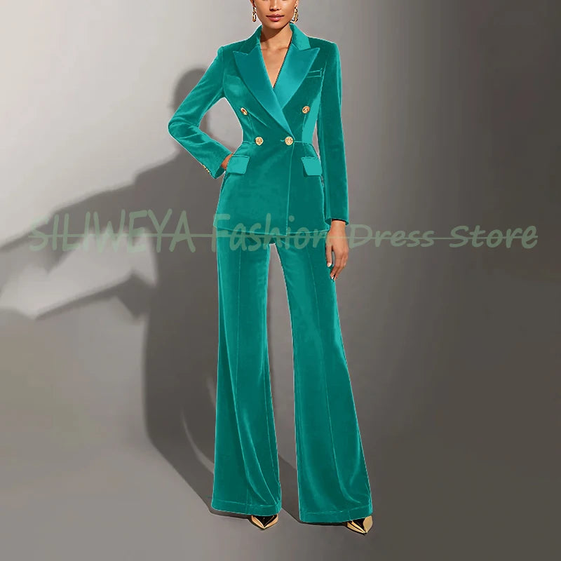 Ensembles femmes velours vert