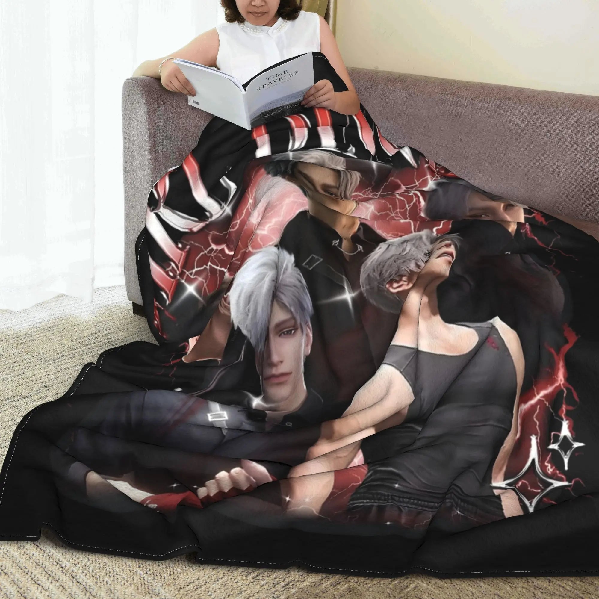 Sylus Love And Deepspace LDS Blanket Flannel Textile Decor   Lightweight Thin Throw Blankets for Bedding Car Rug Piece