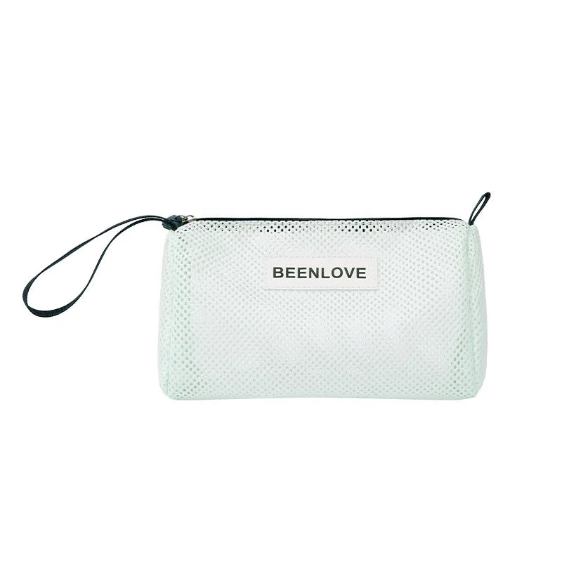Cosmetics Storage Bag Large Capacity Mesh Bag Quick Dry Travel Beach Storage Bag Portable Swimming Bag Fashionable Mesh Wash Bag