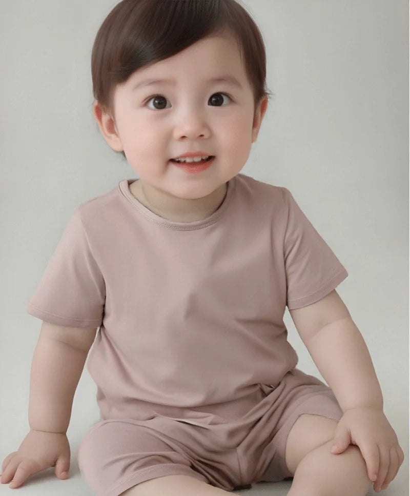 2025 Summer Breathable Modal Baby Romper Clothes Infant Pajamas O-neck Toddler Girls Boys Jumpsuit For Newborn Onesies Sleepsuit