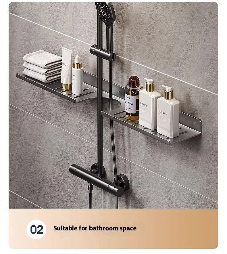 Kitchen and bathroom storage rack, washbasin rack, suction cup mirror, front rack, bathroom sink, faucet, wall mounted