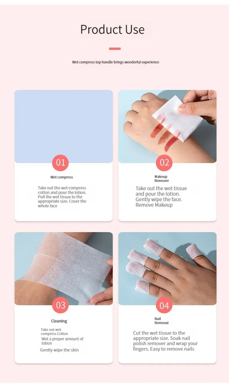 240PCS Multi Functional Cotton Pad Wet Cotton Special Stretchable Thin Makeup Remover Cotton Toner Facial Mask Paper Soft and Sk