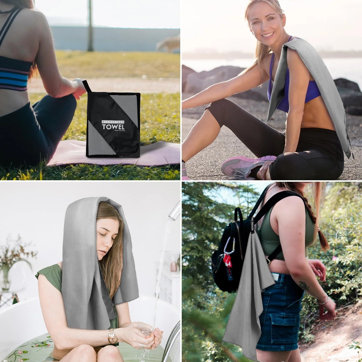 Quick-Drying Bath Towel Microfiber Bathroom Towel With Portable Bag Highly Absorbent & Fast Drying for the Body After Bathing