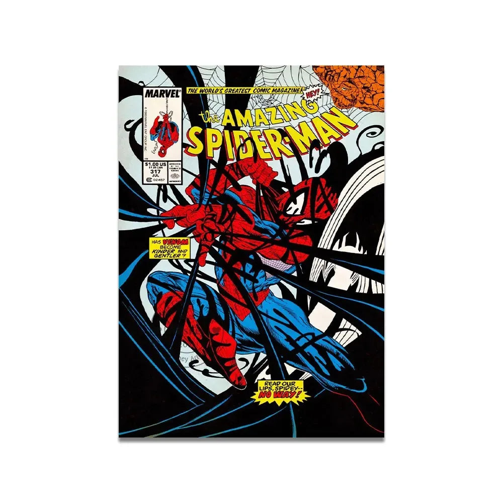 Marvel Vintage Comics Amazing Classic Spiderman Print Wall Art  Amgazine Poster Canvas Paintings Home Decor Pictures Best Gift