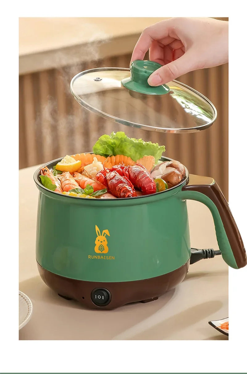 Mini Electric Multi Cookers Single/Double Layer Pot 1-2 People Household Non-stick Pan Hot Pot Rice Cooker Cooking Appliances