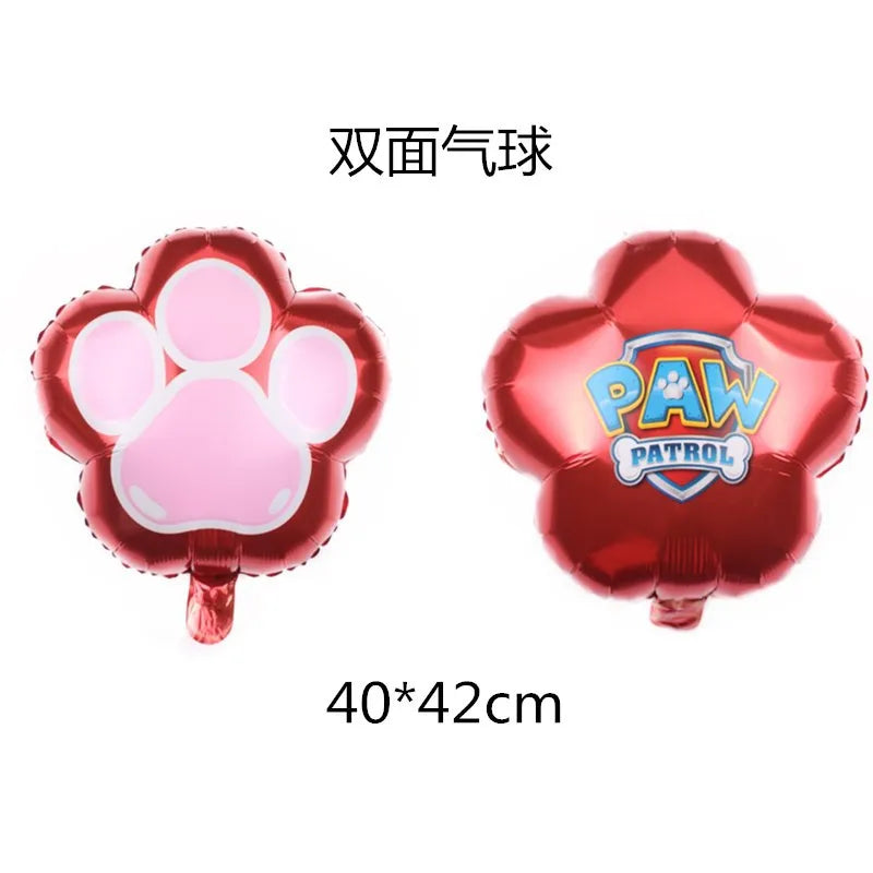 Paw Patrol Dog Paw Cute Cartoon Aluminum Foil Latex Balloons Party Decor Kids Classic Toys Helium Air Inflatable Balls Supplies