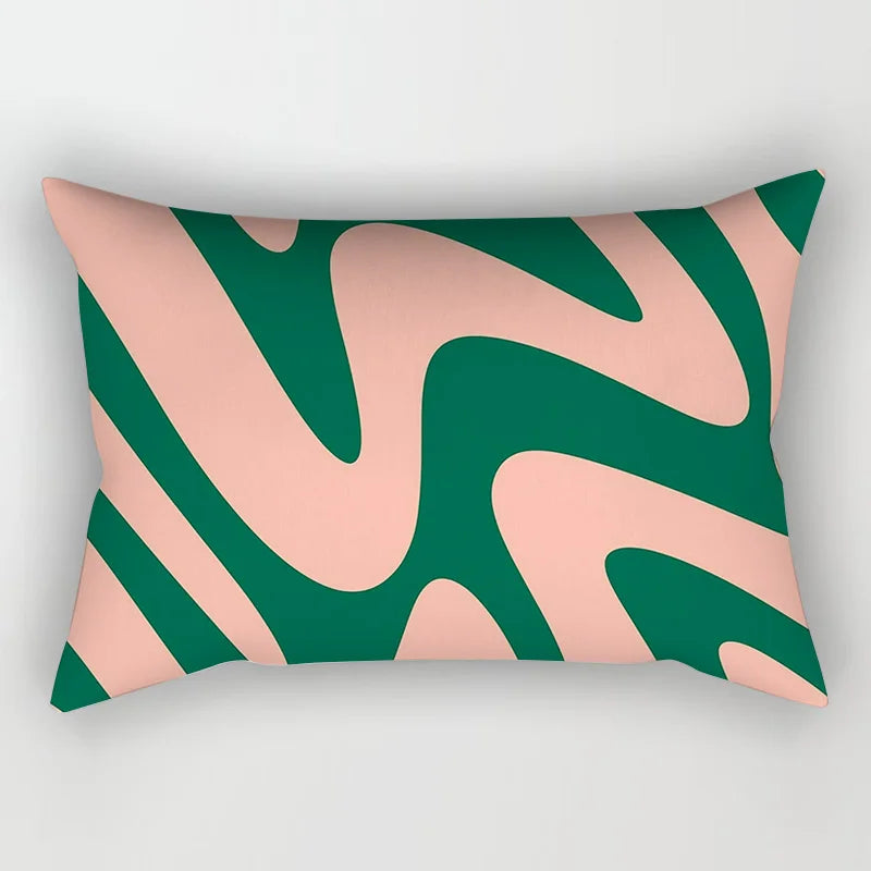 Soft Waist Pillowcase Morandi Geometric Artistic Pattern Household Bedroom Bed Pillowcase Nordic-style Decorative Pillowcase