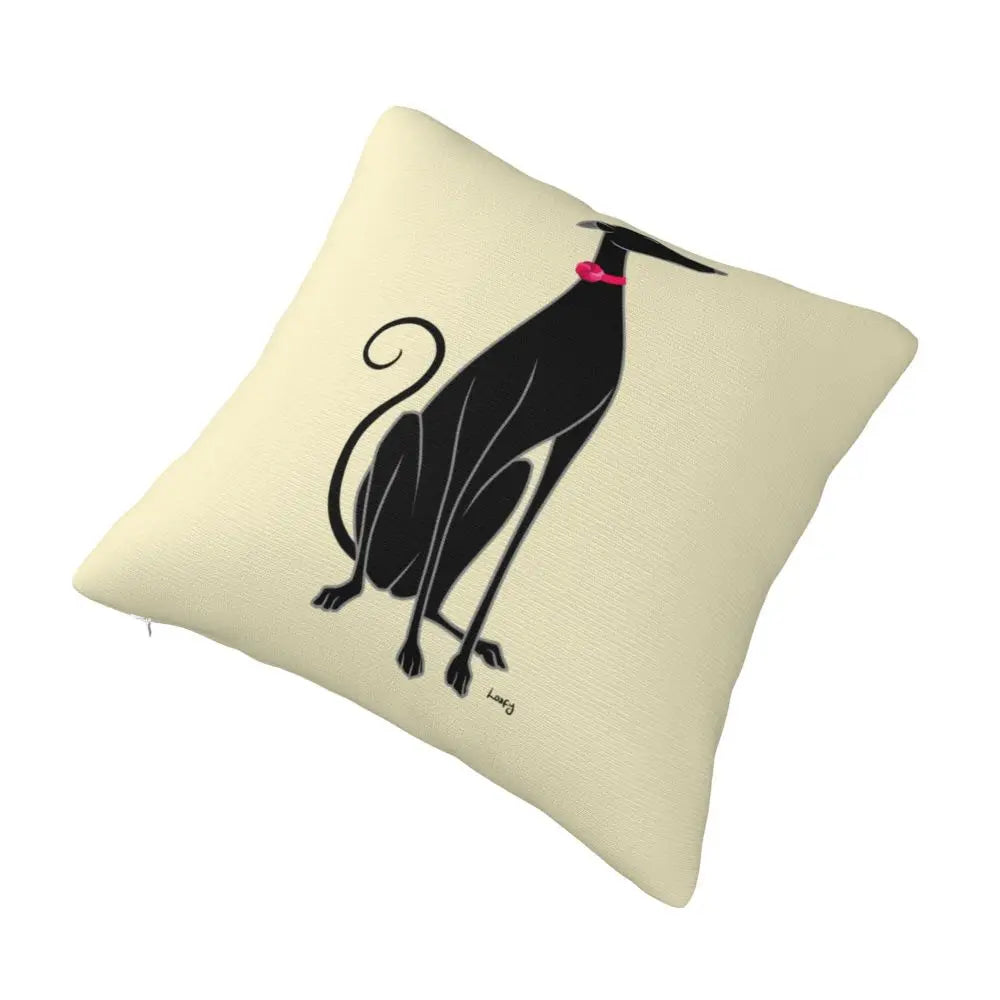 Custom Cute Whippet Greyhound Pillow Case Decor Home Hound Dog Luxury Cushion Cover Car Pillowcase
