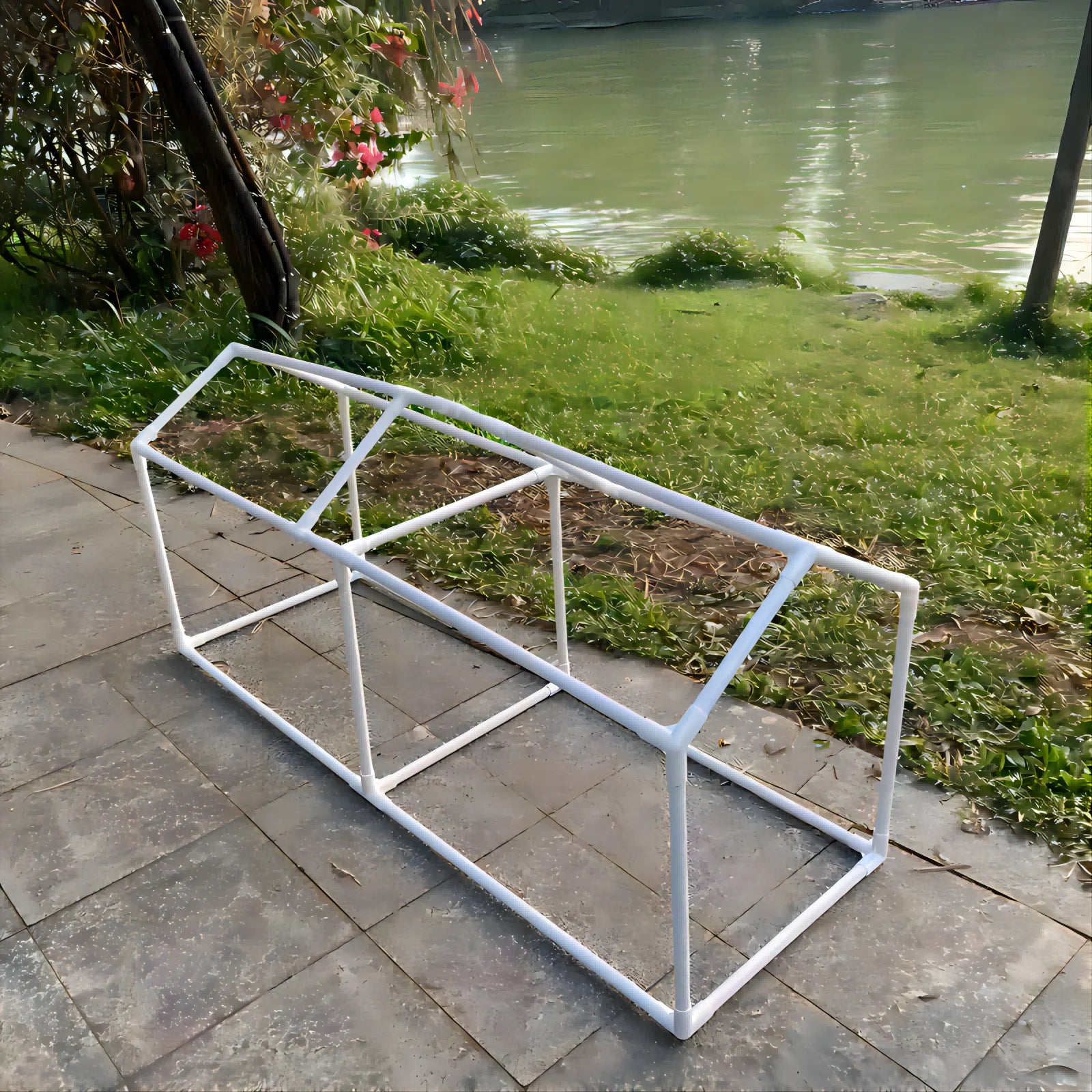 Outdoor crop shed, plant protection tent with zipper doors,windows, vegetable Bottom without film