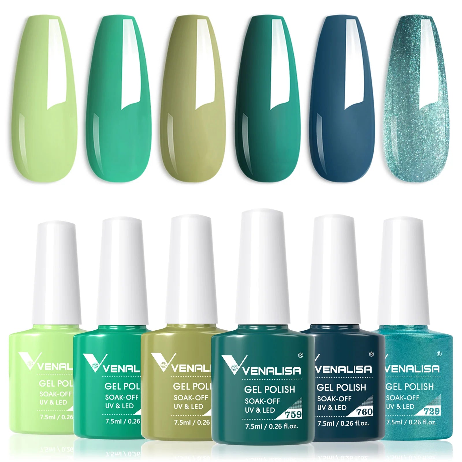 Kit de vernis à ongles en gel 6 couleurs