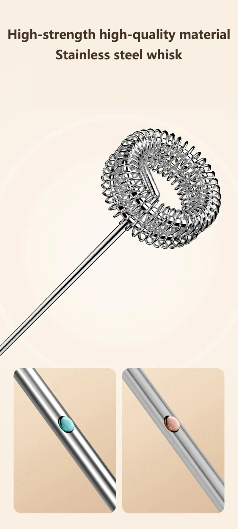 Xiaomi Wireless Electric Milk Frother Handheld Coffee Foam Maker for Latte Cappuccino Rechargeable Food Safe Fast Cream Frothing