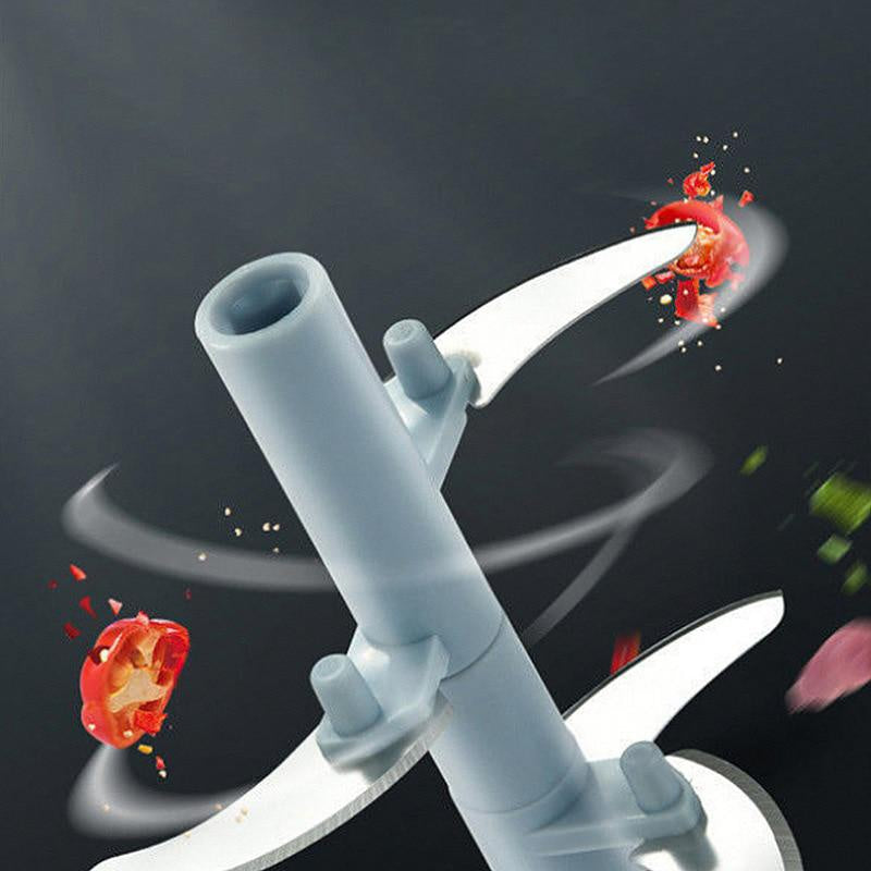 Manual Garlic Press and Vegetable Cutter - Multi-purpose Garlic Mincer, Nut Crusher, Hand Food Slicer, and Pull String Veggie Di